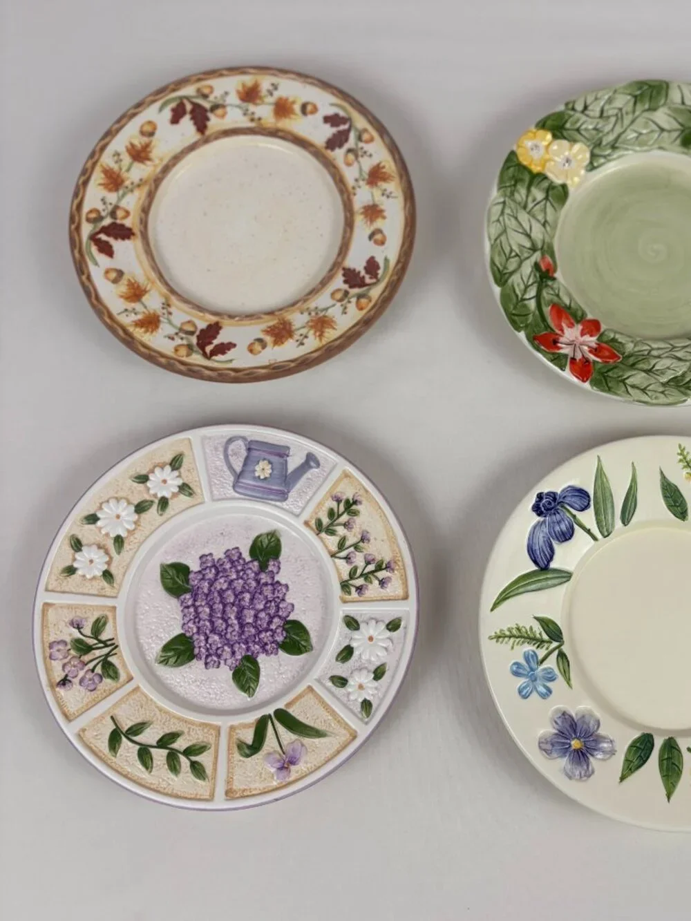 4 Candle Jar Plates, Fall, Spring, Summer